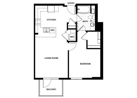 A04 Floor Plan at Candara at Hancock Park Apartments in Los Angeles CA